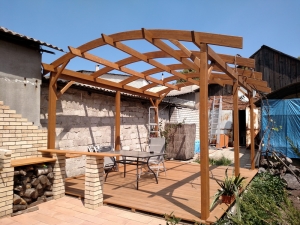 Навес из поликарбоната  POLYGAL