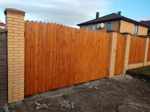 Ворота обшитые деревом