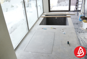 Люк в подвал под плитку