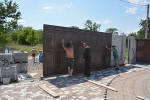 Ворота откатные, филенчатые