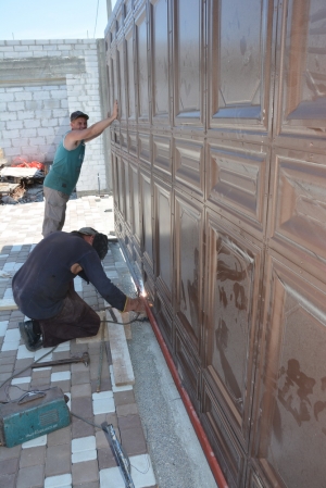 Ворота откатные, филенчатые