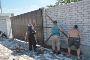 Ворота откатные, филенчатые