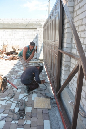 Ворота откатные, филенчатые