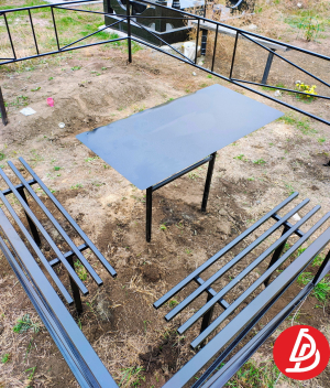 Ритуальные столы лавки из металла.