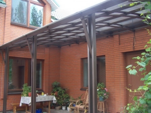 Навес из поликарбоната  POLYGAL