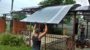 Навес из поликарбоната  POLYGAL