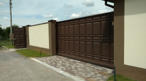 Ворота откатные, филенчатые