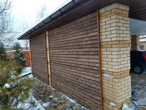 Забор жалюзи дерево