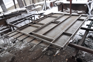 Ворота распашные из мет. листа