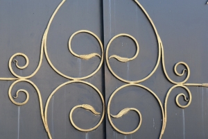 Ворота распашные из мет. листа