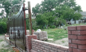 Ворота распашные из мет. листа