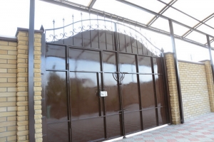 Ворота распашные из мет. листа