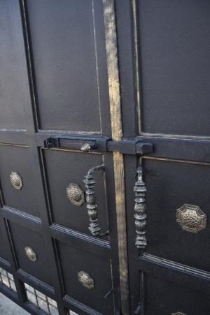 Ворота распашные из мет. листа