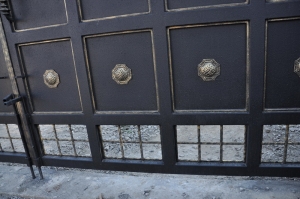 Ворота распашные из мет. листа