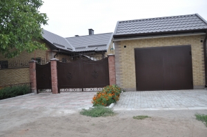 Ворота распашные из мет. листа