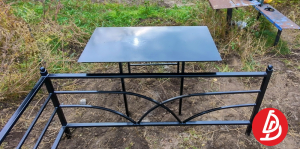 Стол лавка. Лист металлический.