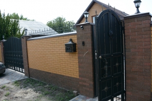 Ворота распашные из мет. листа