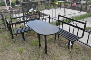 Ритуальные столы лавки из металла.