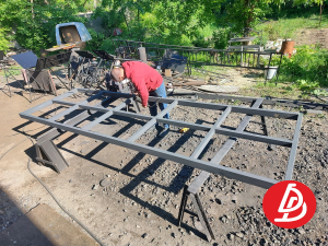 Козырёк из профнастила