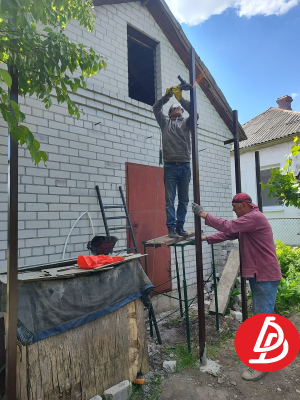 Козырёк из профнастила