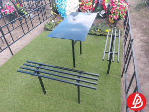 Ритуальные столы лавки из металла.