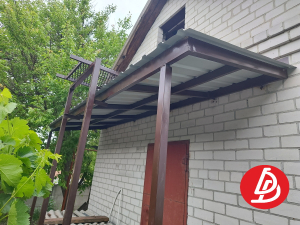 Козырёк из профнастила