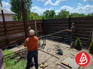 Навес из профнастила