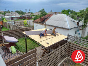 Навес из профнастила