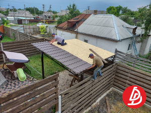 Навес из профнастила