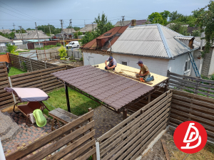 Навес из профнастила