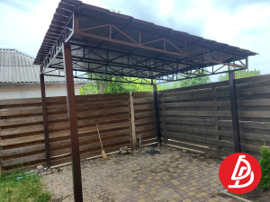 Навес из профнастила