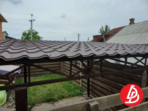 Навес из профнастила