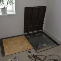 Люк под плитку двойной