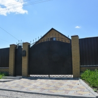 Ворота распашные из мет. листа