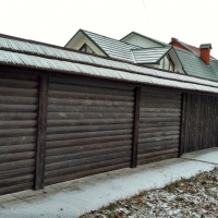 Забор обшитый деревом