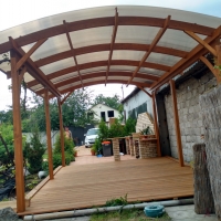 Навес из поликарбоната  POLYGAL