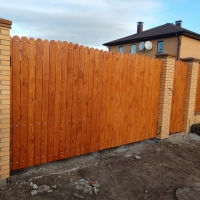 Ворота обшитые деревом