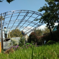 Навес из поликарбоната  POLYGAL