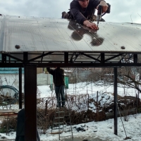 Навес из поликарбоната  POLYGAL