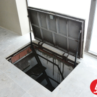 Люк в подвал под плитку