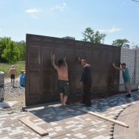 Ворота откатные, филенчатые