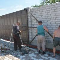 Ворота откатные, филенчатые