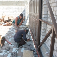 Ворота откатные, филенчатые