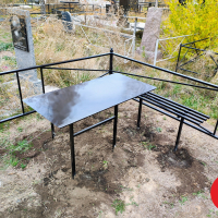 Ритуальные столы лавки из металла.