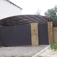 Навес из поликарбоната  POLYGAL