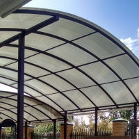 Навес из поликарбоната  POLYGAL