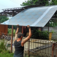 Навес из поликарбоната  POLYGAL