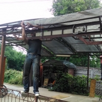 Навес из поликарбоната  POLYGAL