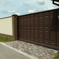 Ворота откатные, филенчатые