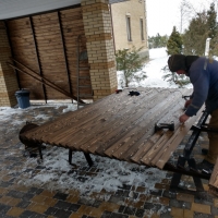 Забор жалюзи дерево